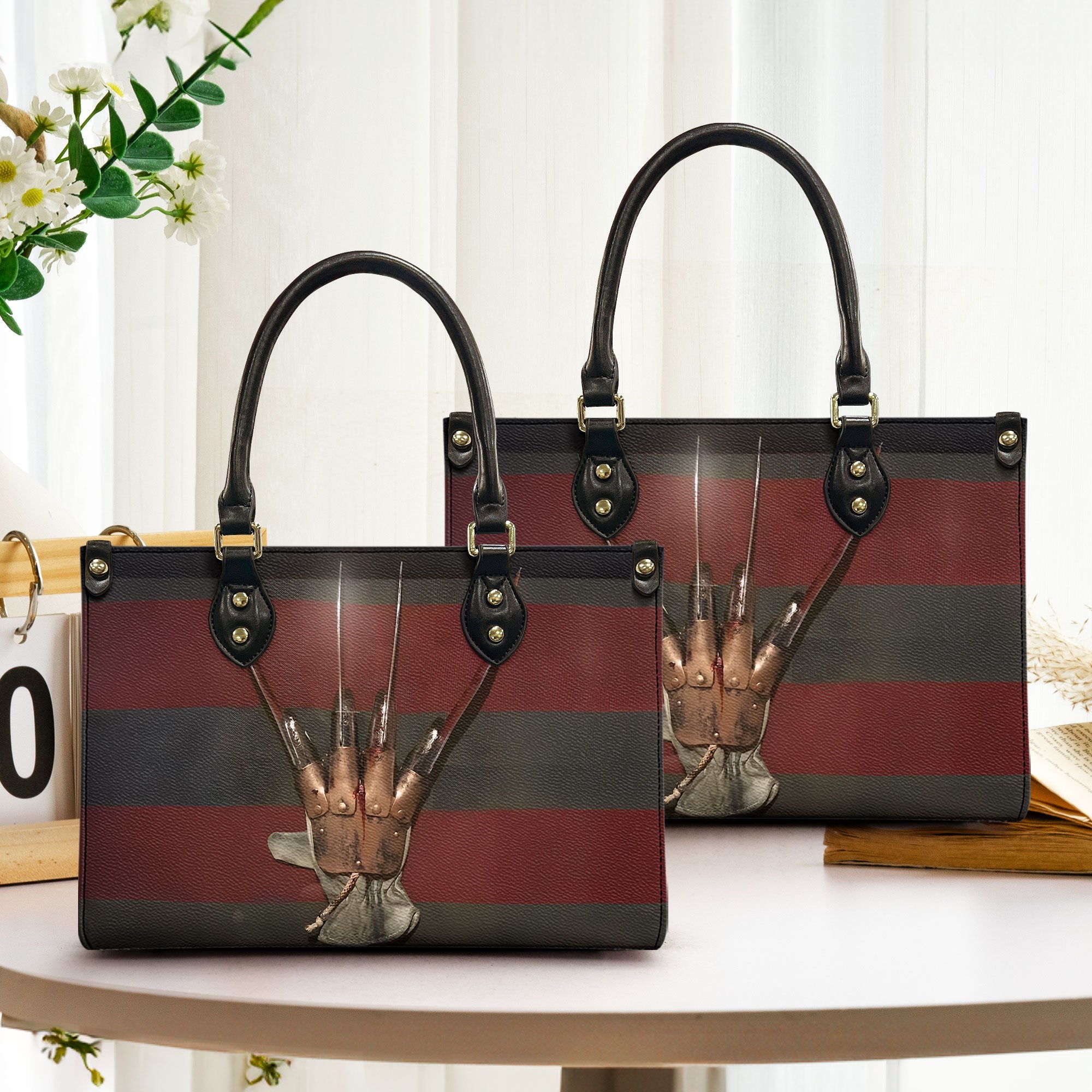 Nightmare Claw Leather Handbag Horror Inspired Tote