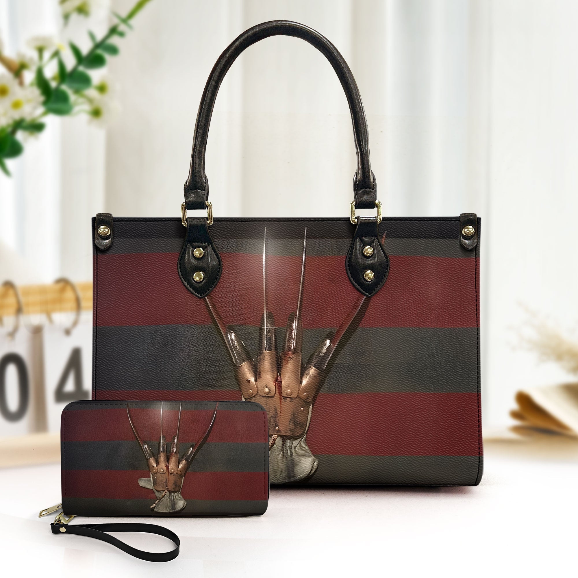Nightmare Claw Leather Handbag Horror Inspired Tote
