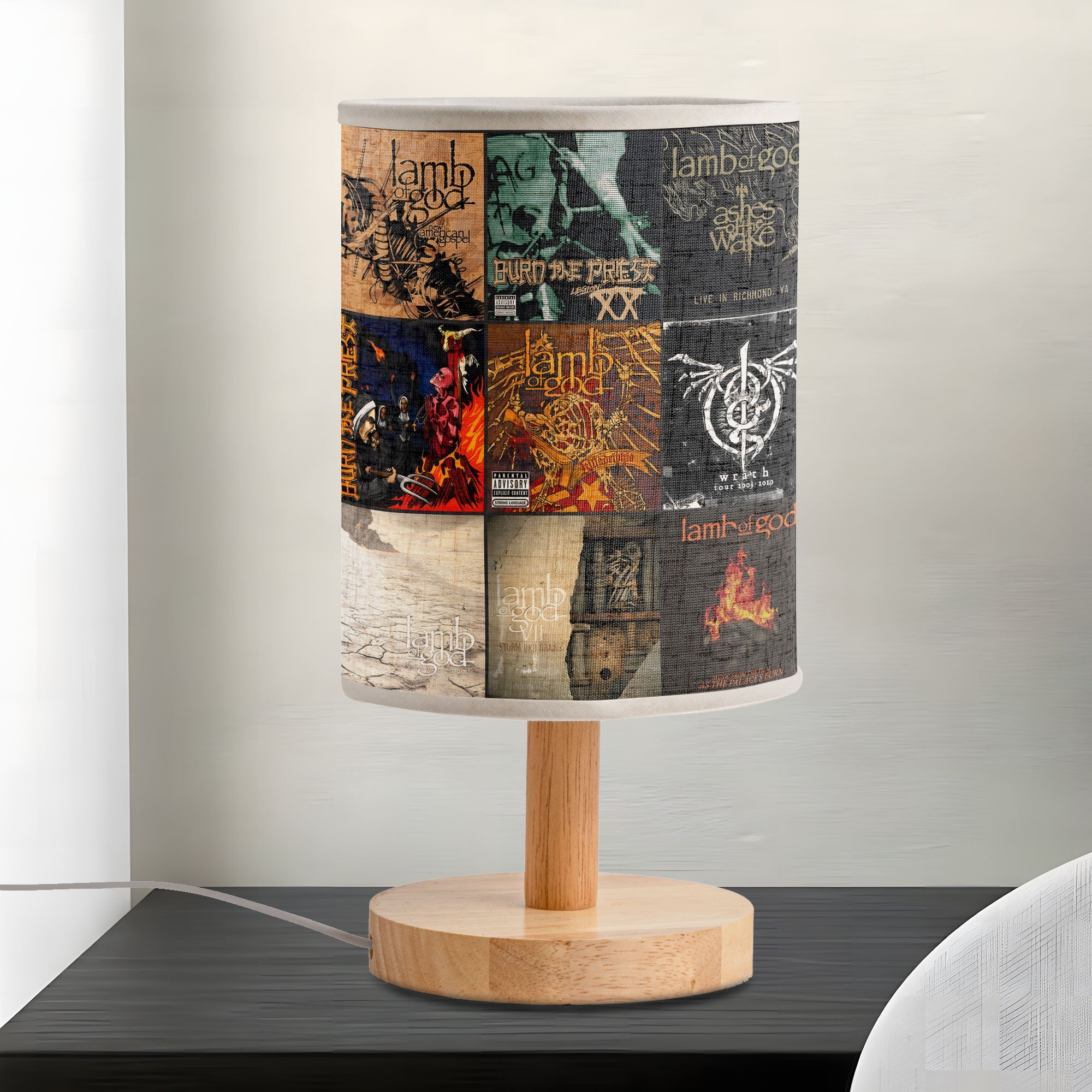 Lamb of God Fabric Lamp Pure Metal Fury Album Art Collection