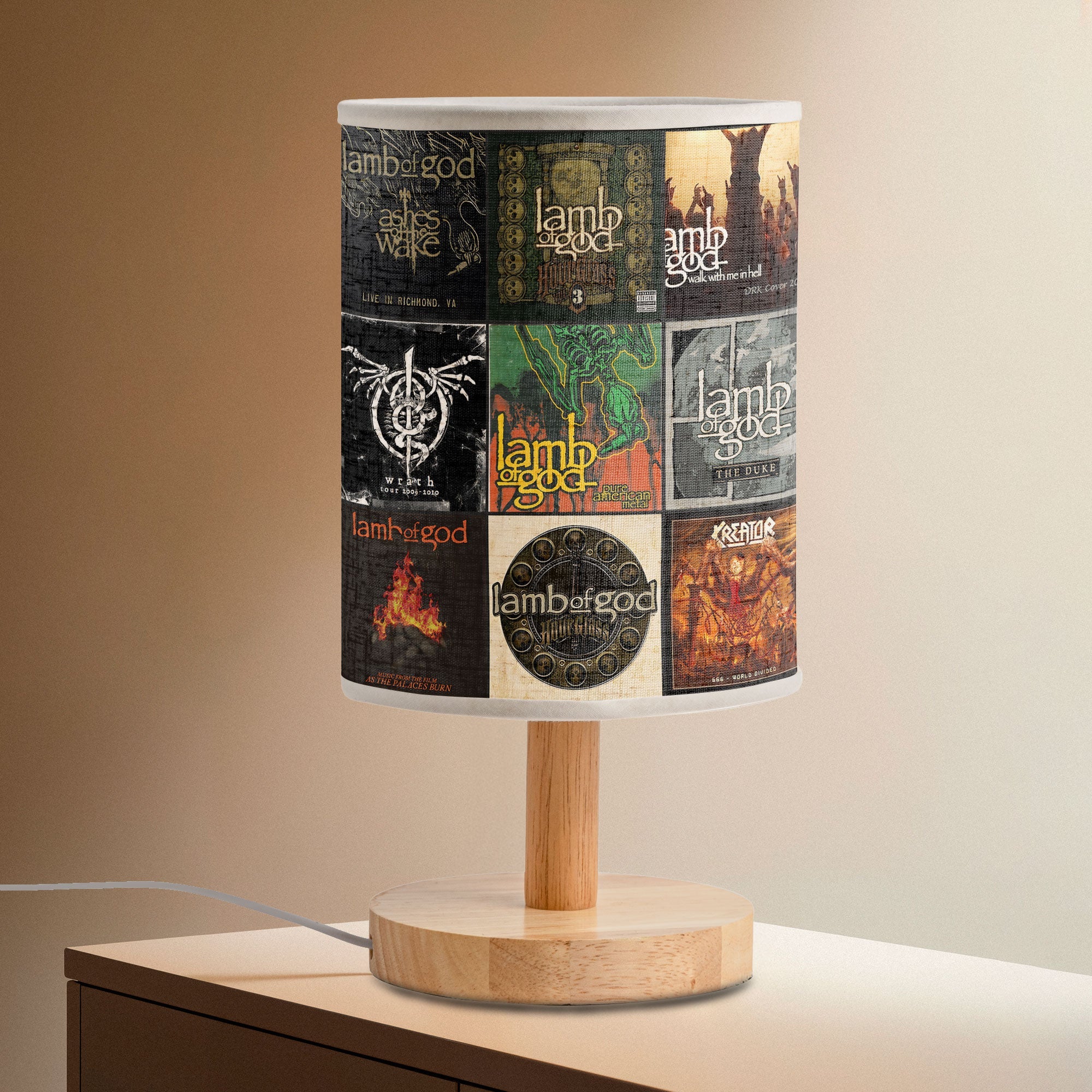 Lamb of God Fabric Lamp Pure Metal Fury Album Art Collection