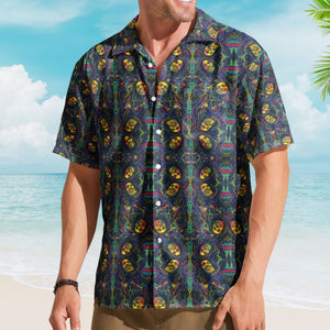 Bob Marley Unisex Hawaiian Shirt – Retro Reggae Music Aloha Button-Up Shirt