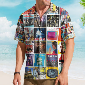 DEVO Album Collage Hawaiian Shirt – Retro New Wave Music Shirt