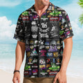 Underground Techno Streetwear Graffiti Black Hawaiian Shirt - Unisex Cyberpunk DJ Festival Summer Button Up
