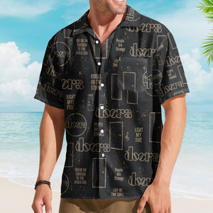 The Doors Hawaiian Shirt - Unisex Minimalist Door Logo Summer Button Up Shirt