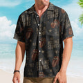 The Rolling Stones Hawaiian Shirt - Unisex Classic Rock Tongue Logo Black Button Up