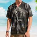 My Chemical Romance Gothic Stained Glass Hawaiian Shirt - Unisex Emo Rock Beach Button Up