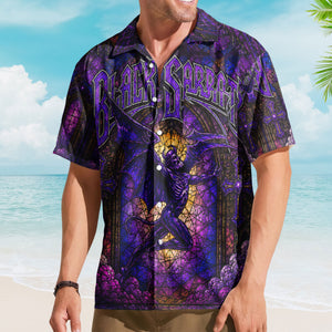 Black Sabbath Stained Glass Hawaiian Shirt - Unisex Heavy Metal Henry Demon Button Up