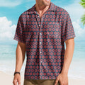 Navy and Red Phish Fishman Donut Unisex Hawaiian Shirt – Retro Music Aloha Button-Up Shirt