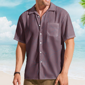 Phish Red Circle Unisex Hawaiian Shirt – Retro Geometric Hawaiian Button-Up Shirt
