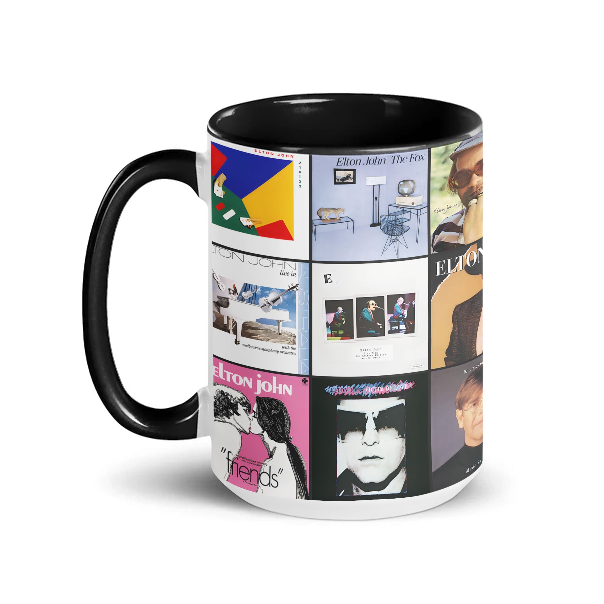 Elton John Album Art Accent Mug A Sip of Timeless Hits