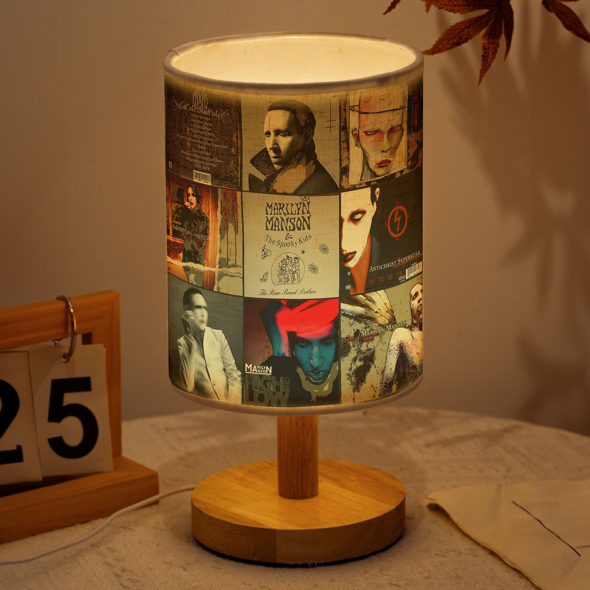 Marilyn Manson Album Art Decorative Fabric Lamp