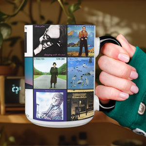 Elton John Album Art Accent Mug A Sip of Timeless Hits