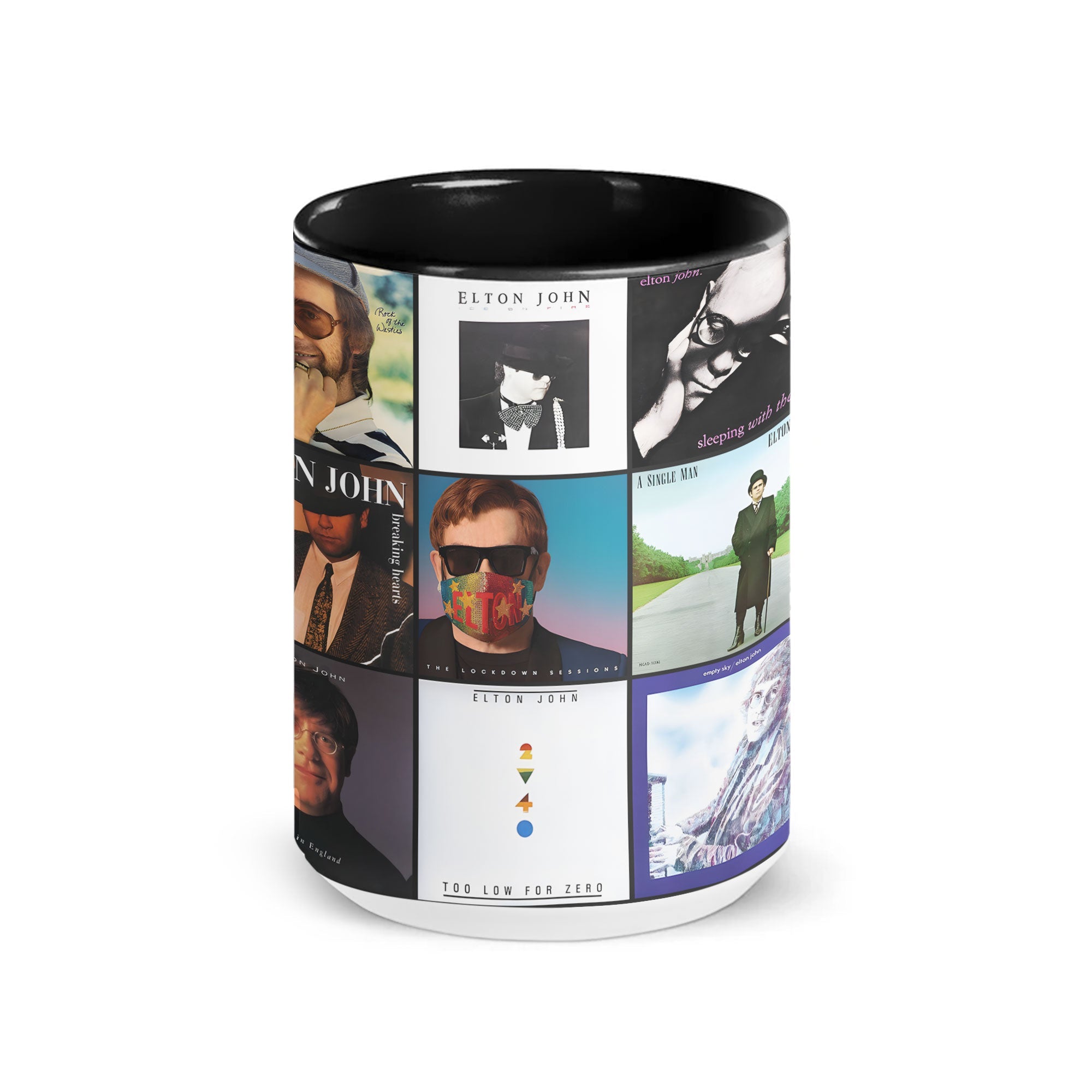 Elton John Album Art Accent Mug A Sip of Timeless Hits
