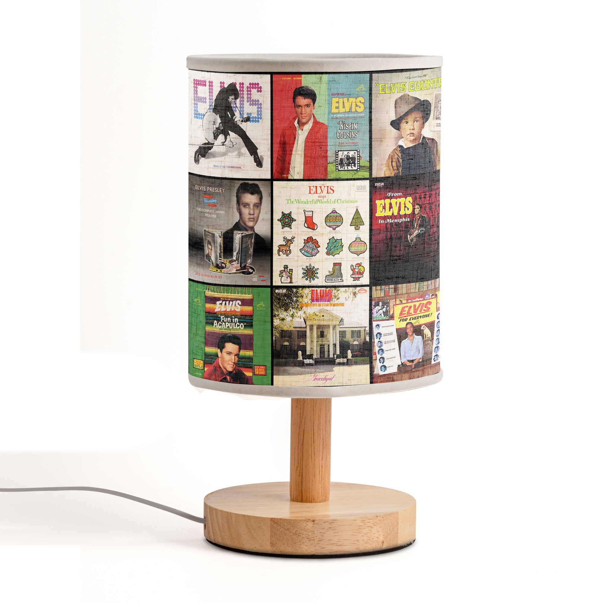 King of Rock Elvis Presley Album Art Fabric Lamp