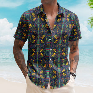 Bob Marley Unisex Hawaiian Shirt – Retro Reggae Music Aloha Button-Up Shirt