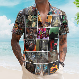 Ghost Band Album Collage Hawaiian Shirt – Gothic Rock Fan Shirt