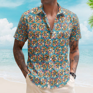 Grateful Dead Inspried Hawaiian Shirt – Dancing Bears All-Over Print Button-Up