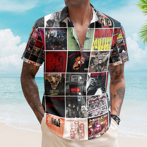 Mötley Crüe Album Collage Hawaiian Shirt – Rock Band Fan Shirt