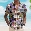 Prince And Deep Purple Album Cover Collage Hawaiian Shirt - Unisex Classic Hard Rock Pop Funk Summer Button Up