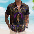 Ozzy Osbourne Gothic Stained Glass Hawaiian Shirt - Unisex Heavy Metal Beach Button Up