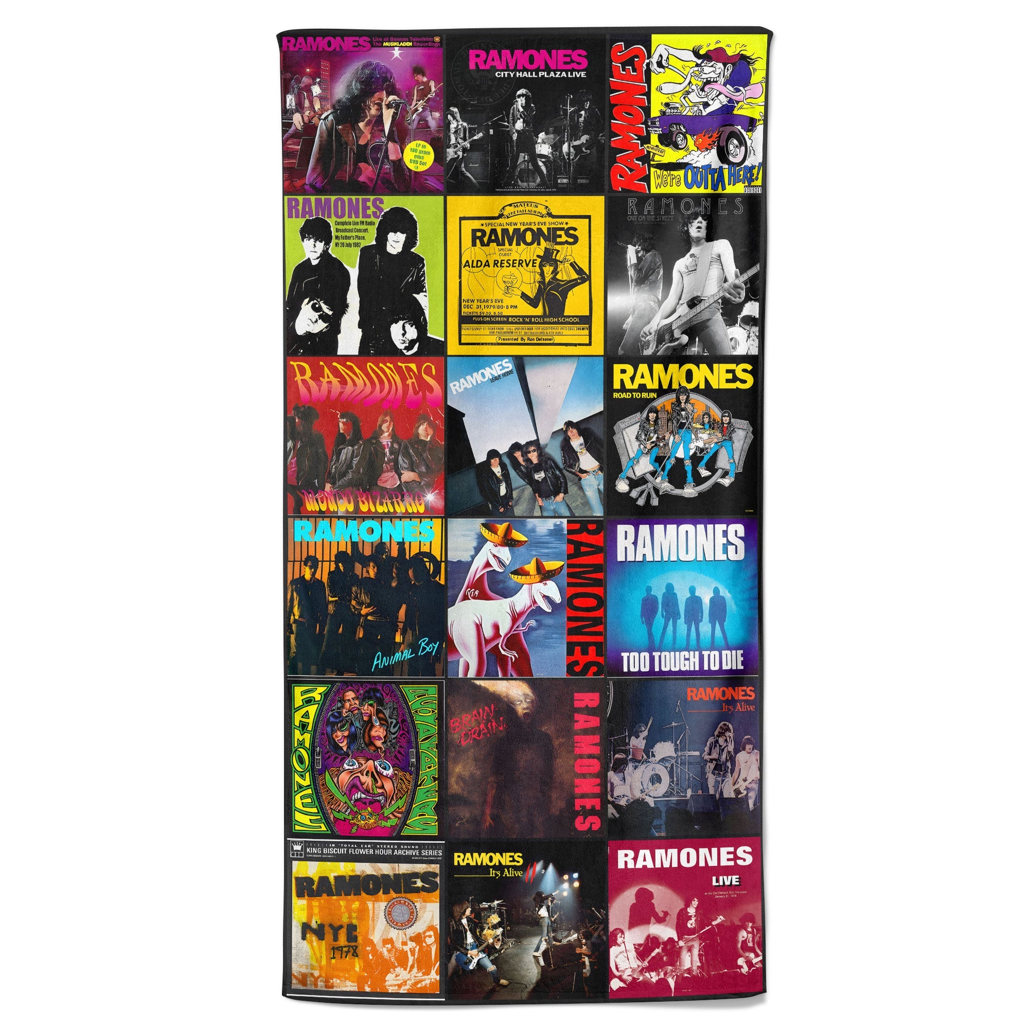 Ramones Beach Towel Album Cover Collage Punk Rock Towel