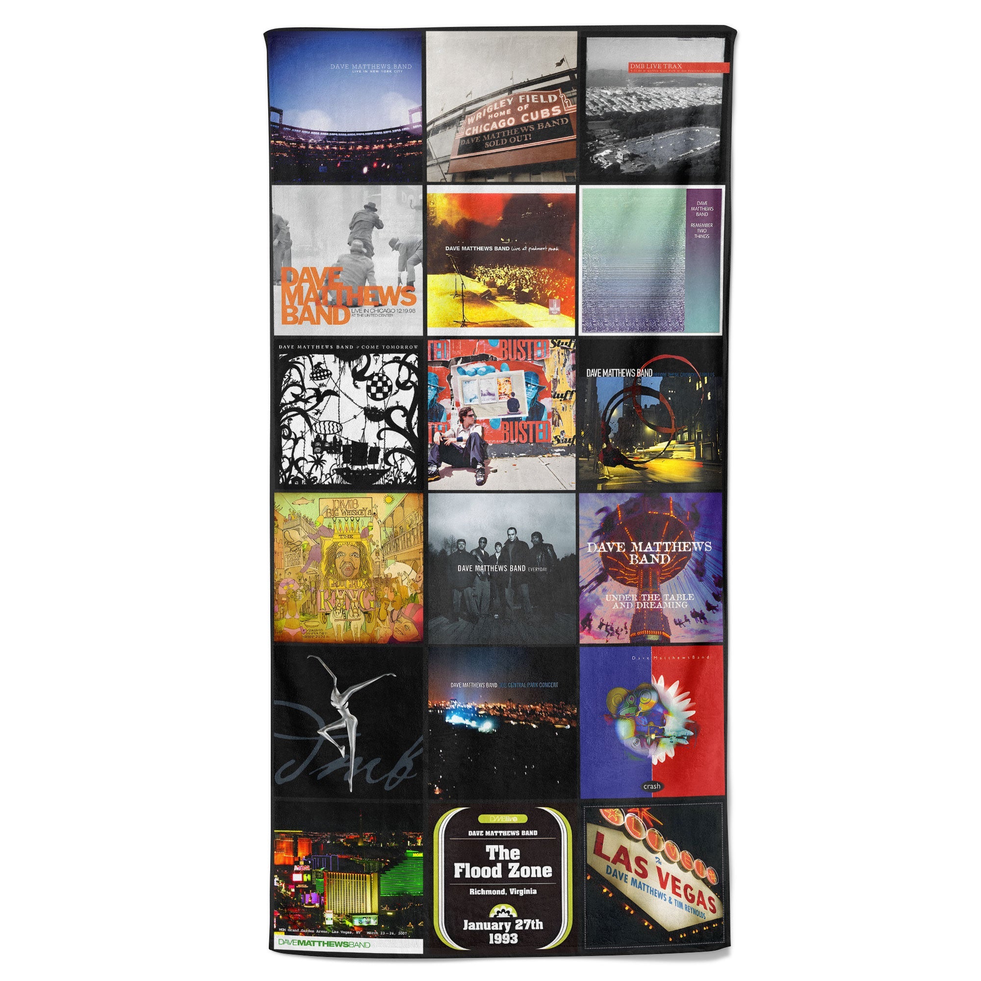 Dave Matthews Band Beach Towel Album Cover Collage Rock Towel