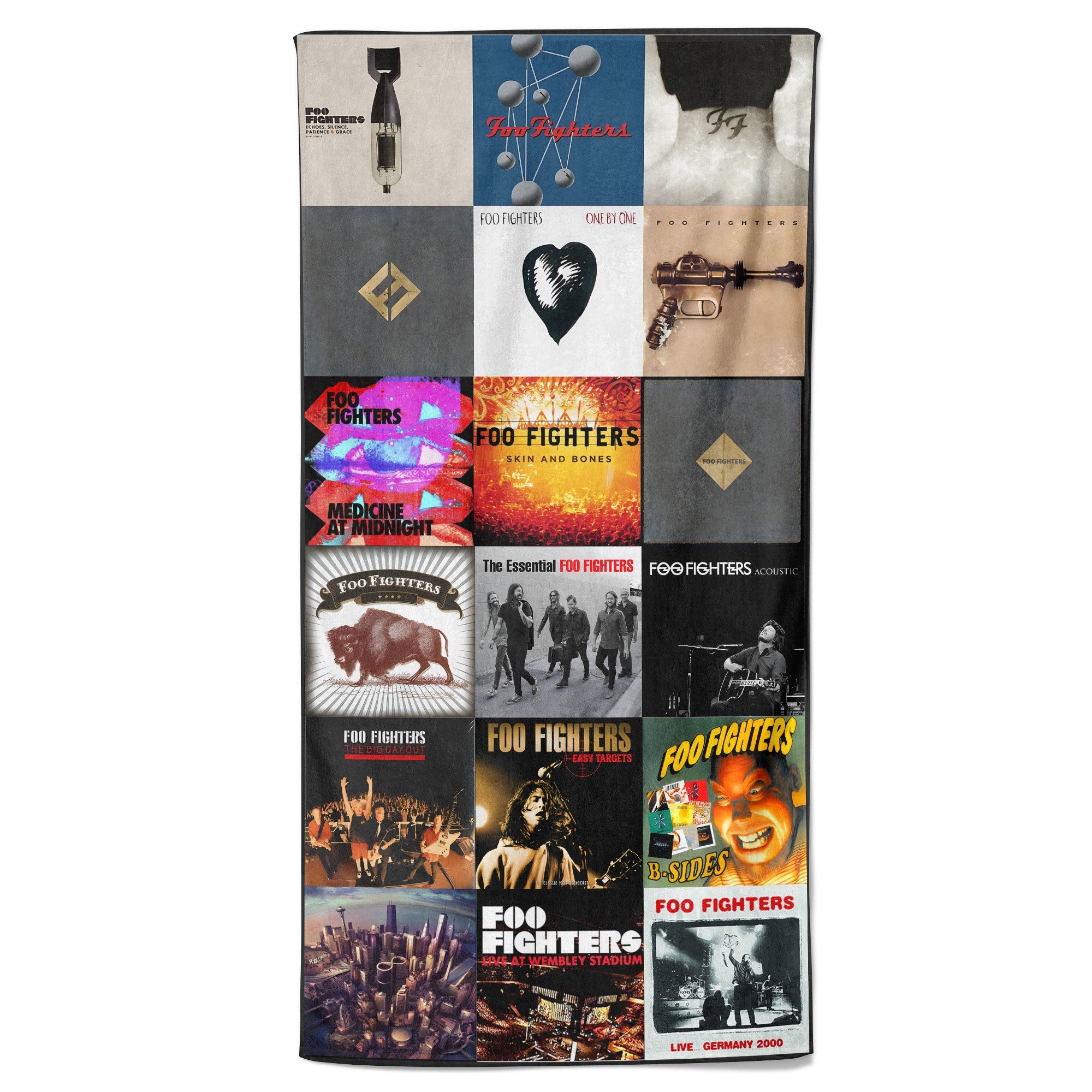 Foo Fighters Beach Towel Album Cover Collage Classic Rock Towel