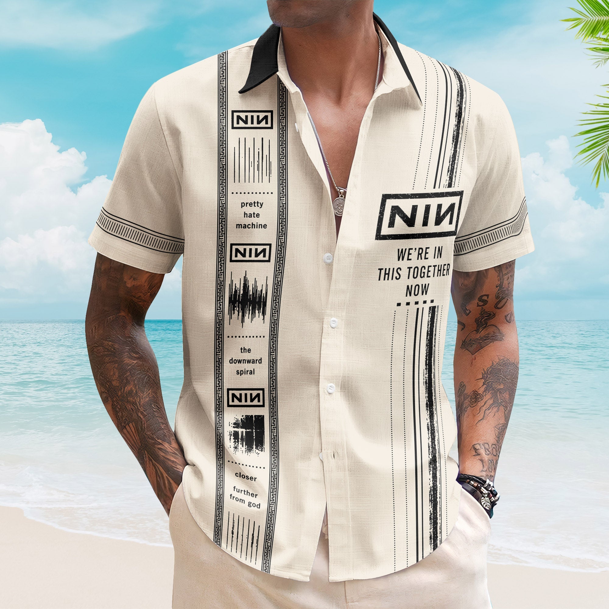 Nine Inch Nails Luxury Design Hawaiian Shirt – Alternative Rock Inspired Hawaiian Shirt