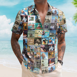 Jimmy Buffett Album Covers Hawaiian Shirt - Unisex Retro Music Album Art Inspired Unisex Shirt