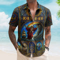 Kansas Hawaiian Shirt - Unisex Retro Carry On Wayward Son Cathedral Window Summer Shirt