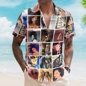 Diana Ross Album Collage Hawaiian Shirt – R&B Pop Music Fan Shirt