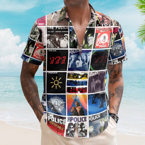 The Police Album Collage Hawaiian Shirt – Rock Music Band Fan Shirt