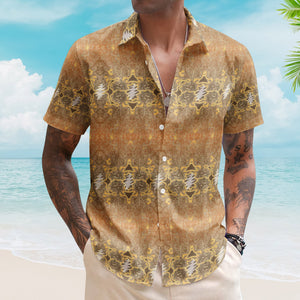 Grateful Dead Desert Bolt Electric Woodcut III Hawaiian Shirt – Retro Music Album Art Inspired Shirt