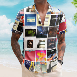 Dire Straits Album Collage Hawaiian Shirt – Rock Music Band Fan Shirt