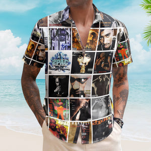 2Pac Album Collage Hawaiian Shirt – Hip-Hop Rap Music Fan Shirt
