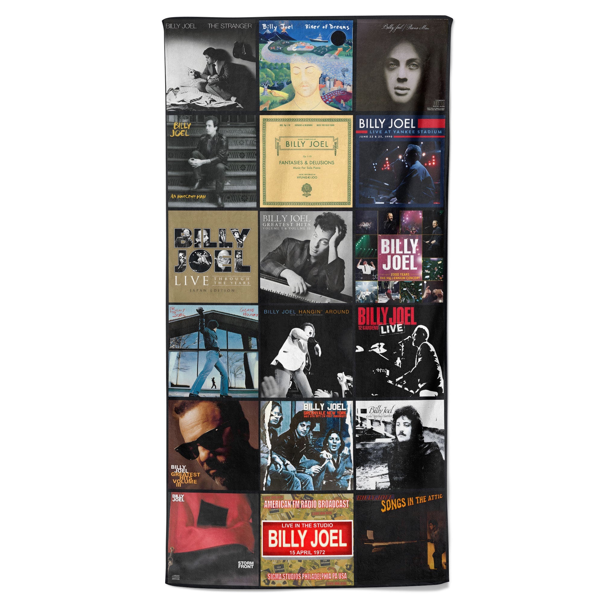Billy Joel Beach Towel Album Cover Collage Classic Rock Towel