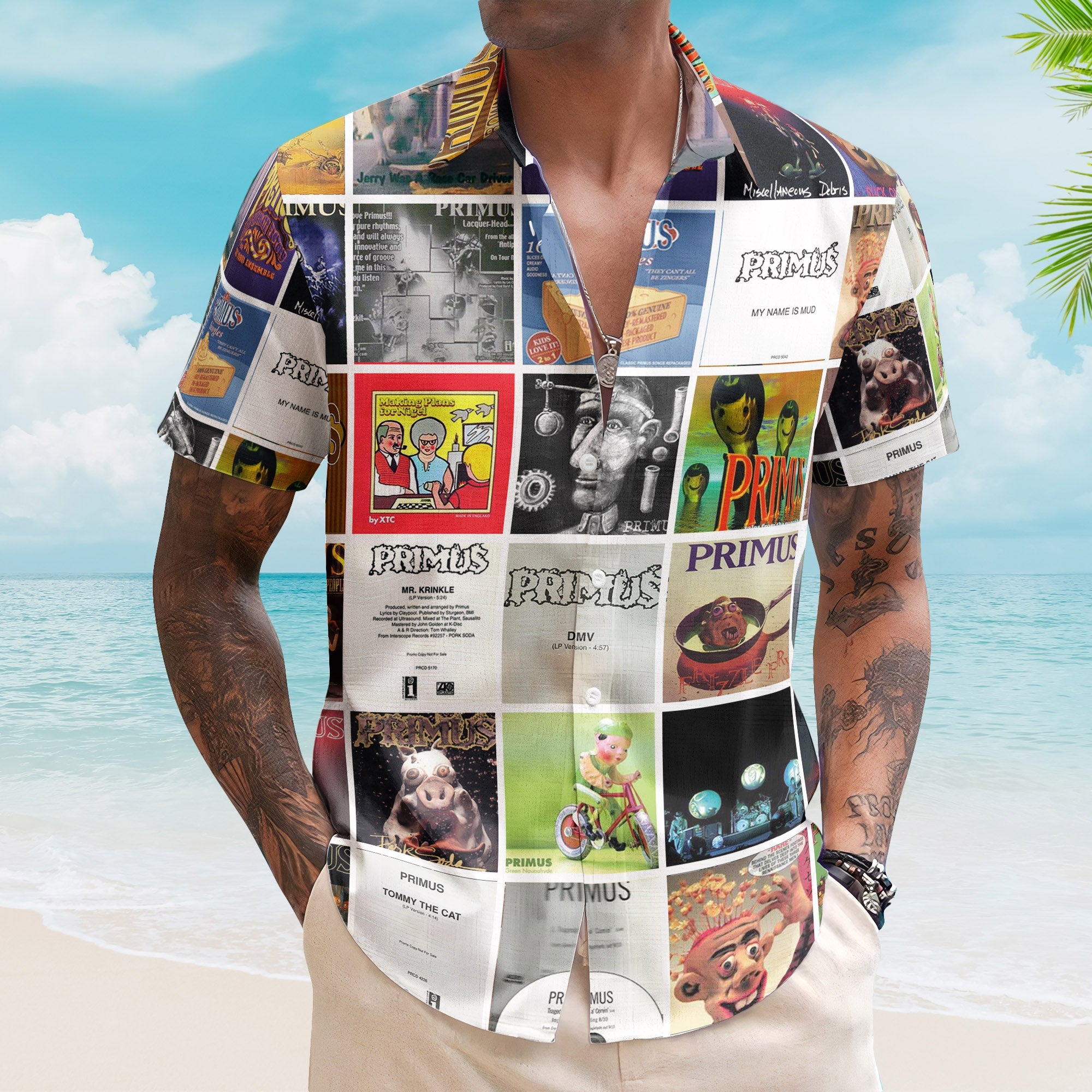 Primus Album Collage Hawaiian Shirt – Rock Music Band Fan Shirt