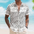 Led Zeppelin Four Symbols Zoso Monogram Hawaiian Shirt - Retro Music Album Art Inspired