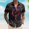 Depeche Mode Vintage Gothic Stained Glass Synth Pop Hawaiian Shirt - Unisex New Wave Electronic Rock Summer Button Up