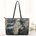 Frankenstein & Bride Leather Tote Bag Gothic Romance Horror Design