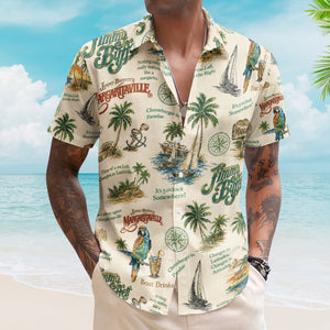 Vintage Margaritaville Jimmy Buffett Tropical Hawaiian Shirt – Retro Music Inspired Aloha Shirt