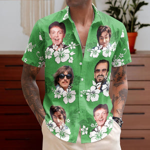 Vintage The Beatles Band Hawaiian Shirt – Classic Rock Tropical Inspired Unisex Button-Up Shirt