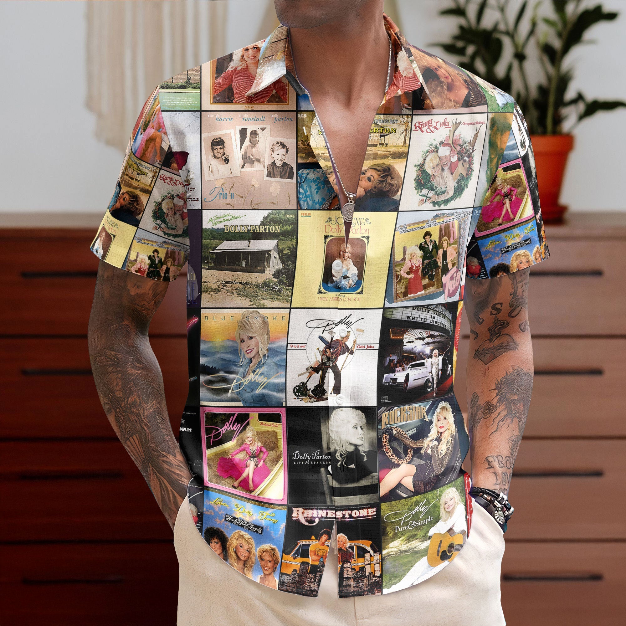 Dolly Parton Nostalgia Collage Hawaiian Shirt – Vintage Country Memories Gift