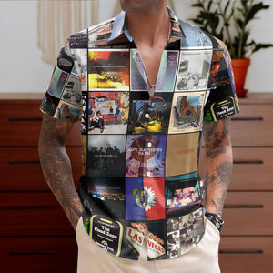 Dave Matthews Band Hawaiian Shirt – Album Cover Collage Jam Band Summer Button Up