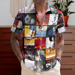 The Cure Hawaiian Shirt – Album Cover Collage Alternative Rock Summer Button Up