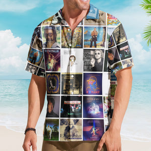 Elton John Album Collage Hawaiian Shirt – Rock Pop Music Fan Shirt