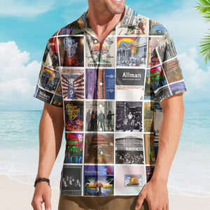 Allman Brothers Band Album Collage Hawaiian Shirt – Rock Music Band Fan Shirt