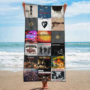 Foo Fighters Beach Towel Album Cover Collage Classic Rock Towel