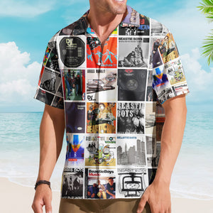 Beastie Boys Album Collage Hawaiian Shirt – Hip-Hop Rock Band Fan Shirt