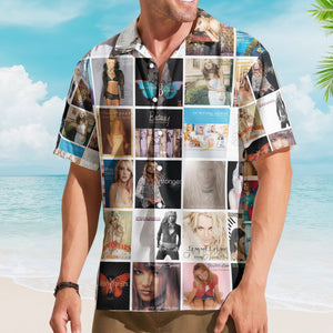 Britney Spears Album Collage Hawaiian Shirt – Pop Star Fan Shirt